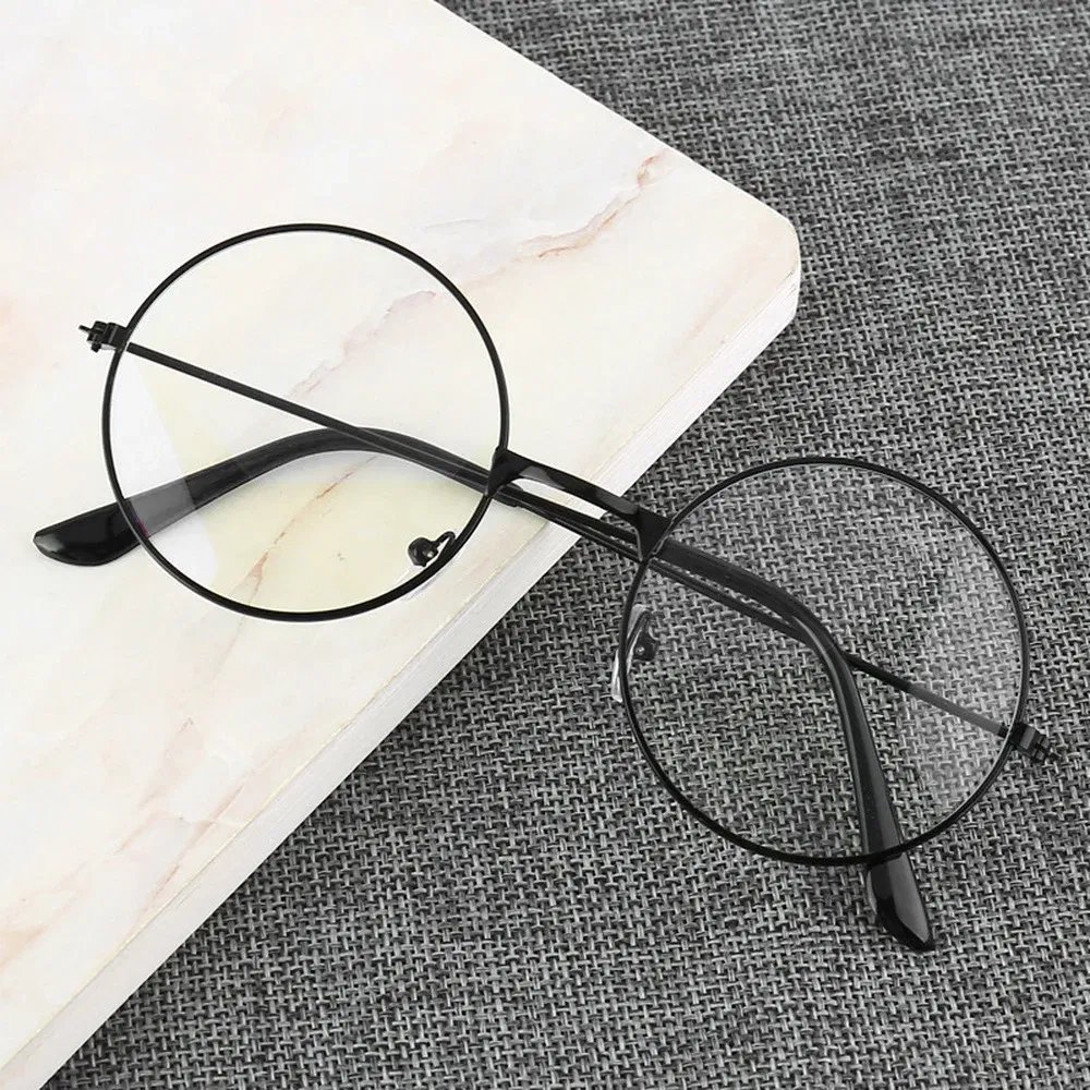 Frame Color: MULTI - Retro Round Frame Anti-blue Radiation Glasses Ultralight Men Women Blue Light Blocking Glasses Eyewear Computer Goggles