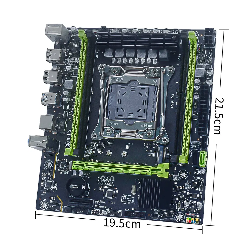 Bundle: Motherboards - MUCAI X99 P4 Motherboard LGA 2011-3 Kit Set With DDR4 16GB(2*8GB) 2666MHz RAM Memory And Intel Xeon E5 2680 V3 CPU Processor