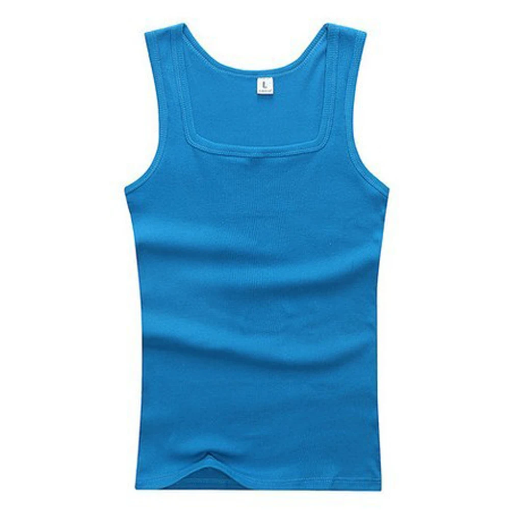 Color: Blue, Size: M - 2024 Summer Plus Size Men Clothing Tank Tops Black White Gray Singlets Sleeveless Fitness Men Vest Casual Bodybuilding Vest New