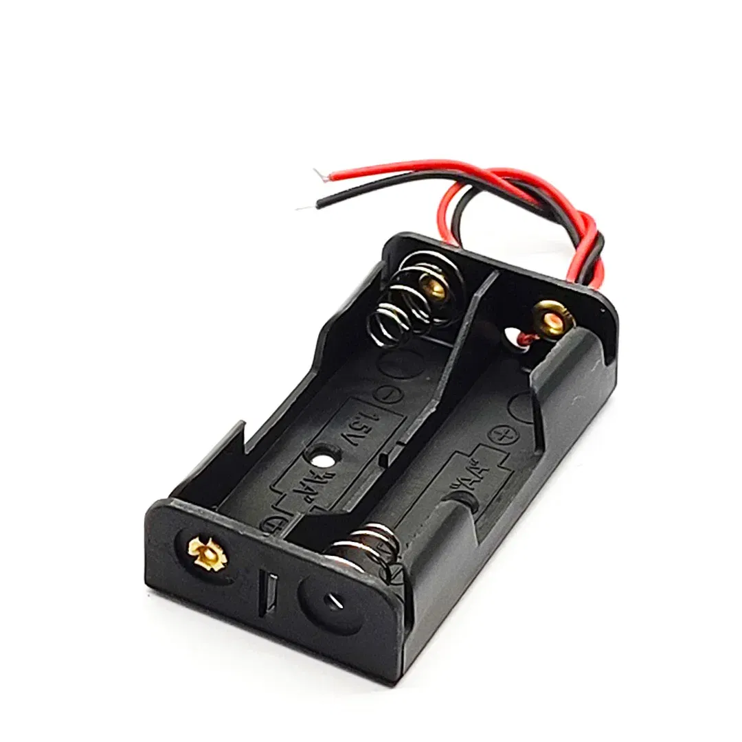 Color: WHITE - AA Battery Holder AA 14500 Size Power Battery Storage Case AA Battery Box 14500 Box Leads With 1 2 3 4 Slots drop shipping