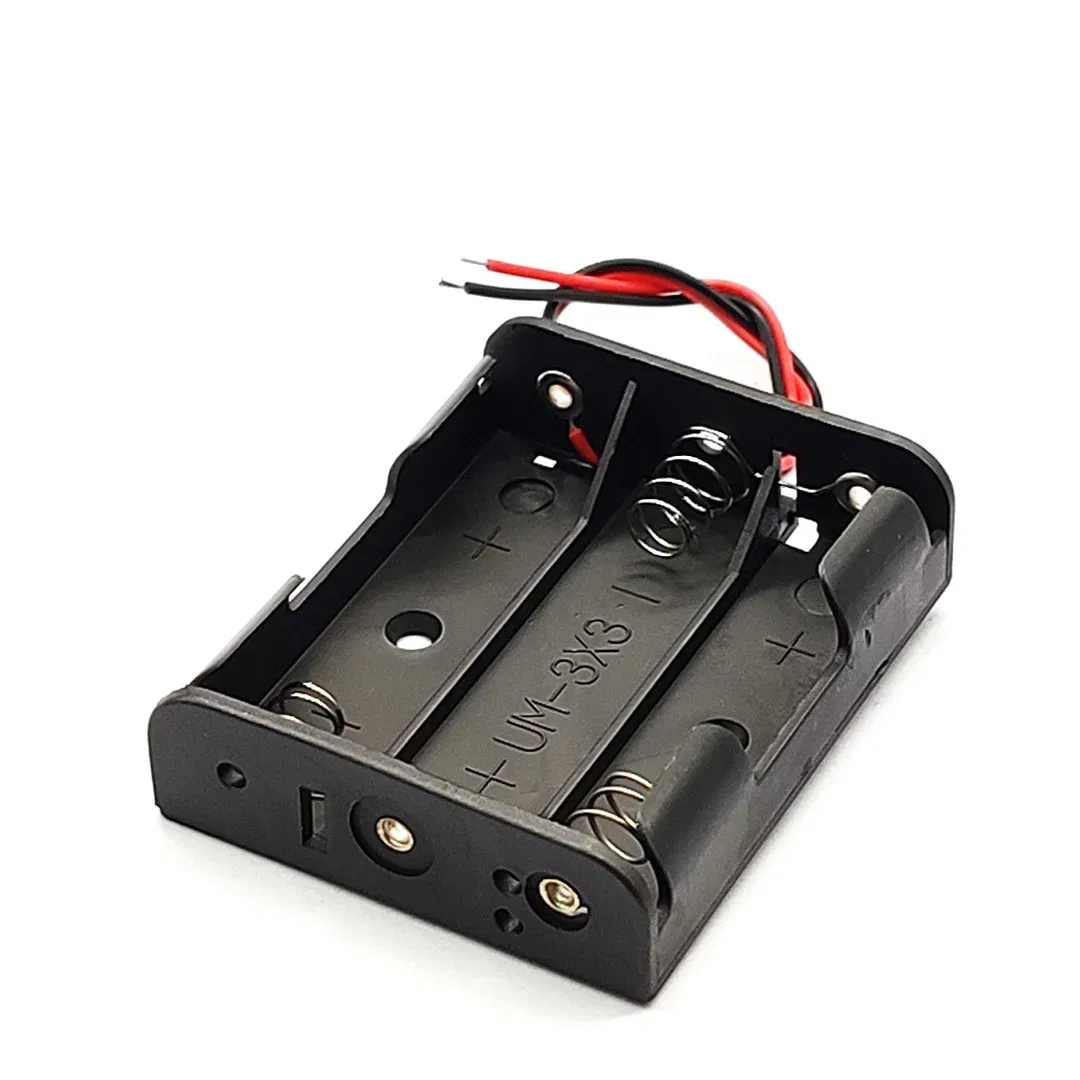Color: WHITE - AA Battery Holder AA 14500 Size Power Battery Storage Case AA Battery Box 14500 Box Leads With 1 2 3 4 Slots drop shipping