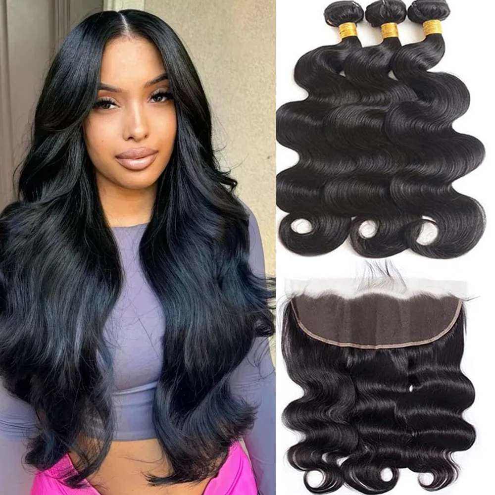 Length: 18 18 18 & Closure16, Color: OMBRE, Ships From: CHINA, Material Grade: Remy Hair, Lace Size: 13" x 4" - Body Wave Bundles Human Hair With Frontal 100% Natural Human Hair Extensions 3 Bundles With13x4 Transparent Lace Frontal Closure