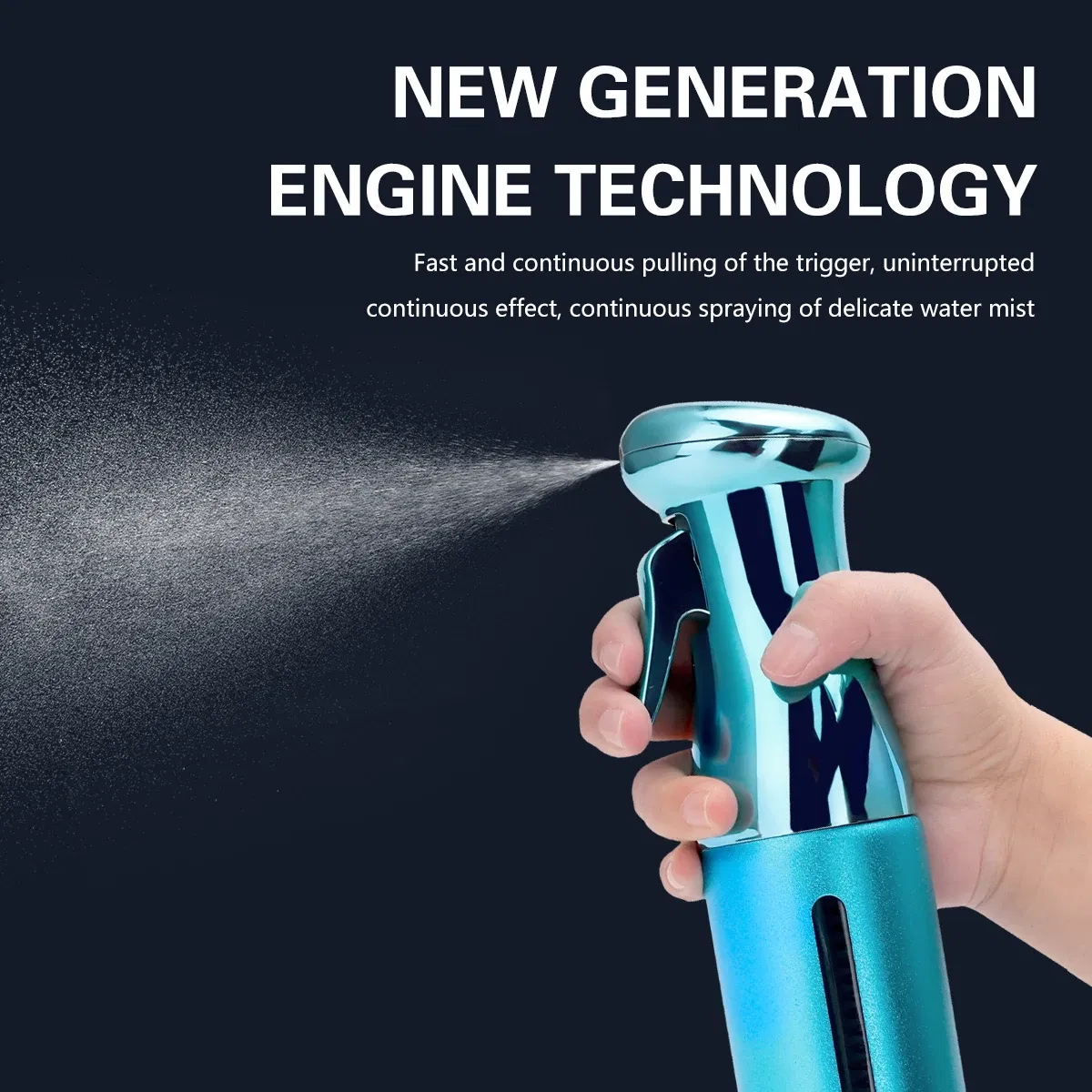 Color: Blue - 300ML Hairdressing Barber Spray Bottle High Pressure Pro Water Fine Mist Sprayer Haircut Barbershop Tools