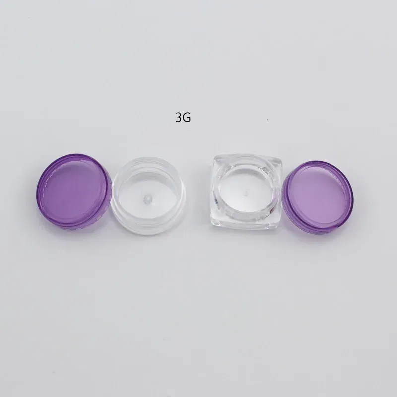 Color: Red - 15pcs 2g 3g Empty Jars Refillable Mini Plastic Bottle Cosmetic Jar Container Small Round Bottle Little Cream Jar Solid Perfume