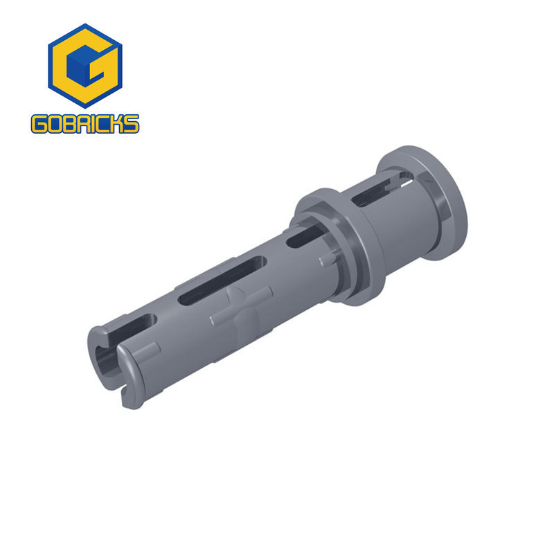 Color: Light Blue - Gobricks 10PCS Bricks Technical Pin 3L with Friction Ridges Lengthwise and Stop Bush Compatible With 32054 Assembles Block