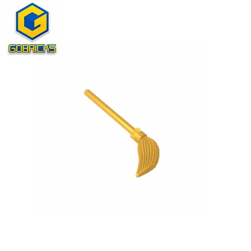 Color: black - Gobricks GDS-2075 Minifig, Utensil Broom compatible with lego 4332 Technical gifts Assembles Building Blocks Liftarm Modified