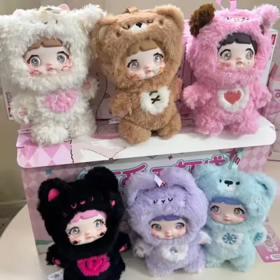 Color: green - New Nommi 3rd 7rd 1rd 6rd Generation Series Vinyl Blind Box Figure Cute Nommi Doll Backpack Pendant Decor Toys Gifts