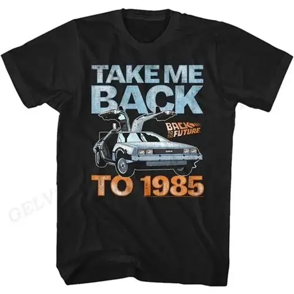 Color: SKY BLUE, Size: XXL - Back To The Future T Shirt Graphic Print Men Women Fashion Hip Hop Streetwear Short Sleeve Plus Size T Shirt Unisex 62473