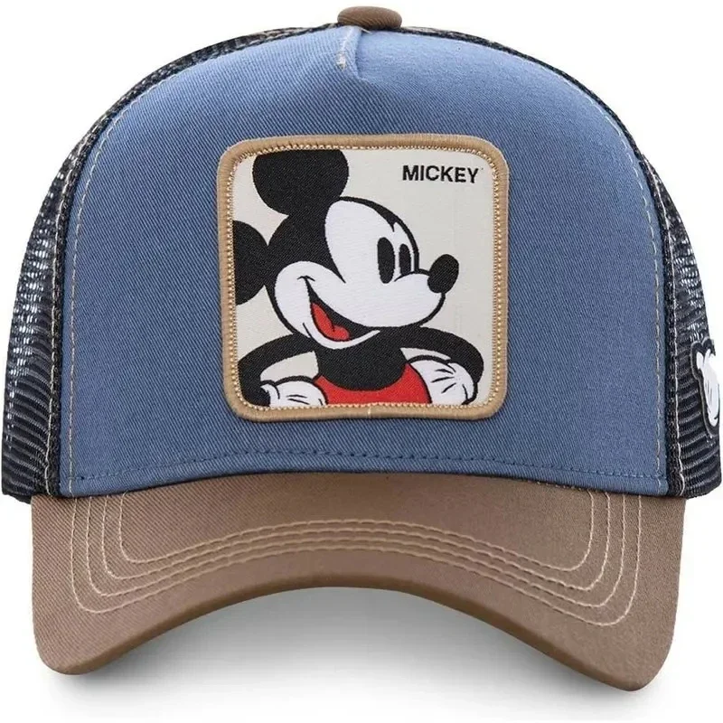 Color: black, Size: Adjustable - Hot Sale Unisex Anime Cartoon Cap Disney Embroidery Baseball Cap Men Women Trucker Hat