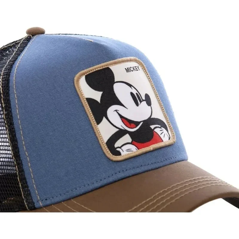 Color: black, Size: Adjustable - Hot Sale Unisex Anime Cartoon Cap Disney Embroidery Baseball Cap Men Women Trucker Hat