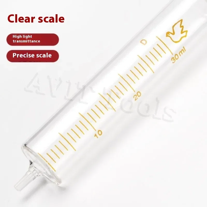 Color: grey - Glass Syringe 1ml 2ml 5ml 10ml 20ml 30ml Syringe Metal Needle Welding Oil Container Glass Push Rod Mobile Phone Repair Tools