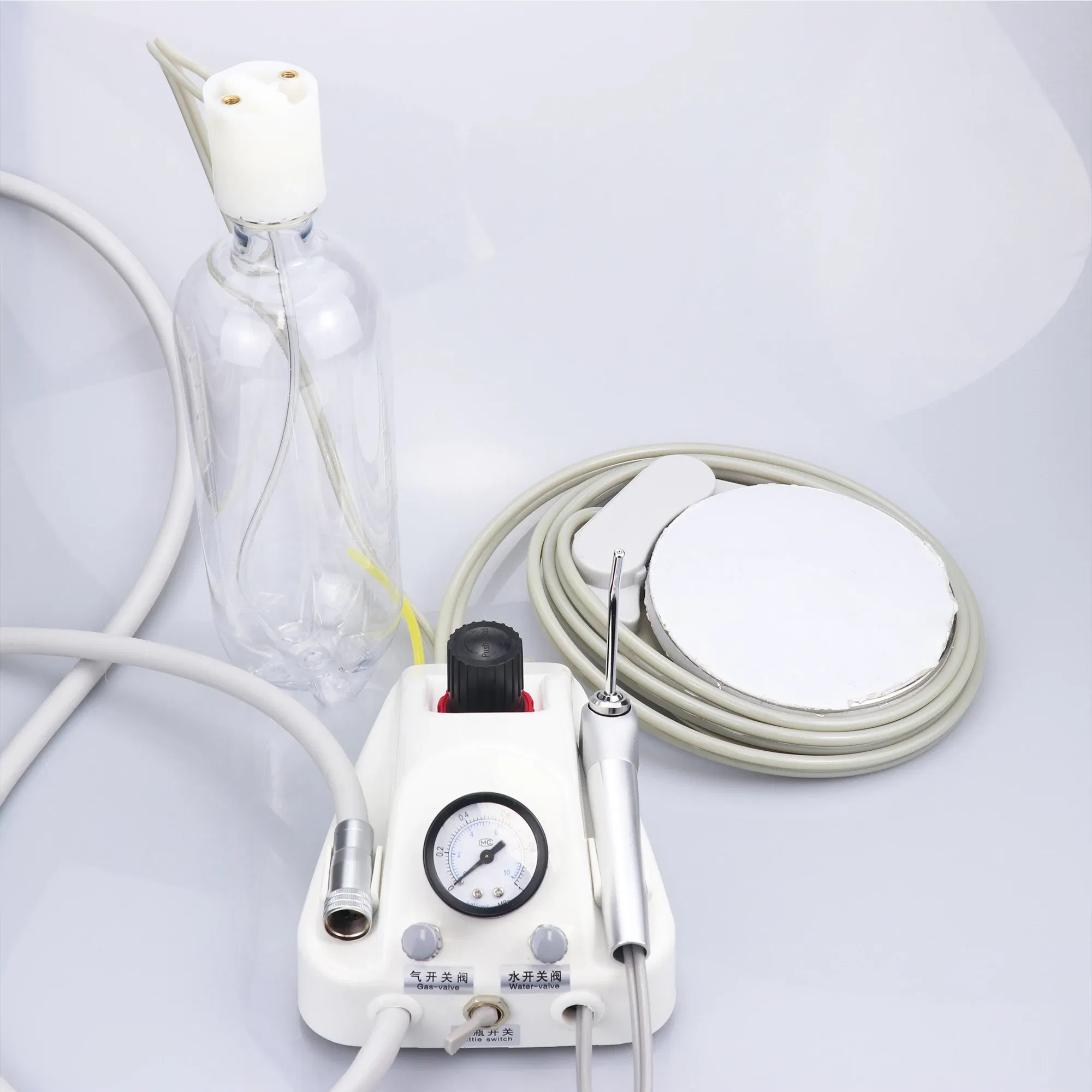 Color: Dark purple - Dental Portable Turbine Unit Work with Air Compressor 3 Way Syringe 2/4 Holes Teeth Whitening Dental Equipment