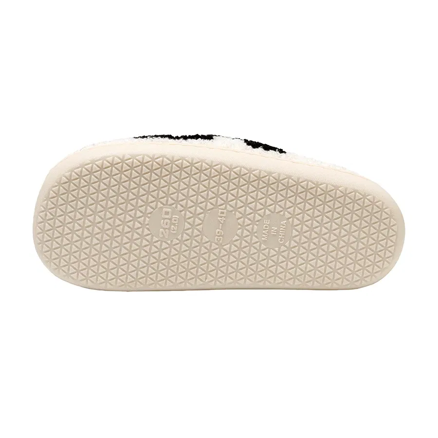 Color: Pink, Shoe Size: 5 - New Fuzzy Slippers Fashion Checker Indoor Embroidery Houseshoes Cozy Woman Winter Fluffy House Retro Checkered Print Shoes