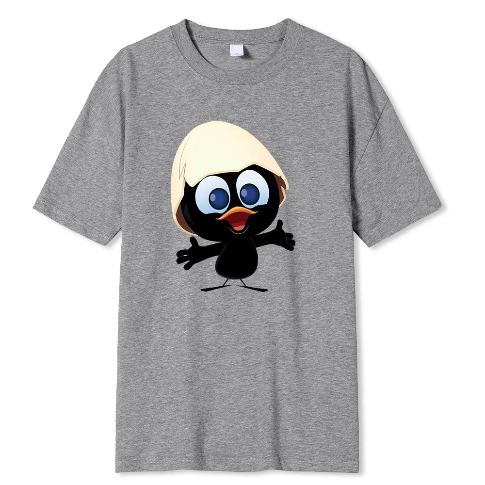 Color: army green, Size: XXL - Sunlight T Shirt Big Size Men Calimero Cartoon pattern Men T Shirt Painted Funny Tshirt Men T Shirt