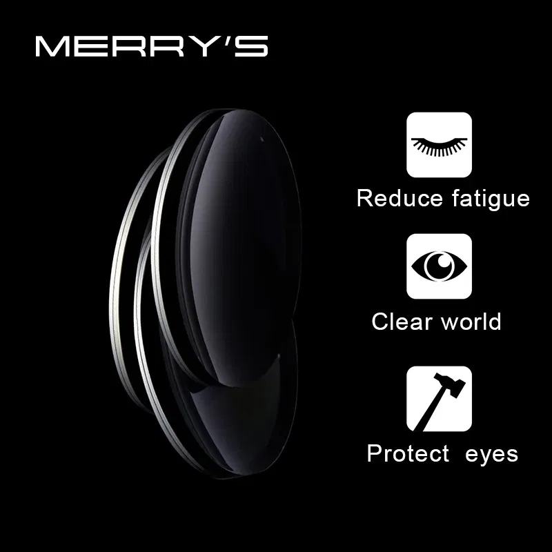 Lenses Color: WHITE, Lens Index: 1.61 - MERRYS Photochromic Series 1.56 1.61 1.67 Prescription CR-39 Resin Aspheric Glasses Lenses Myopia Sunglasses Lens