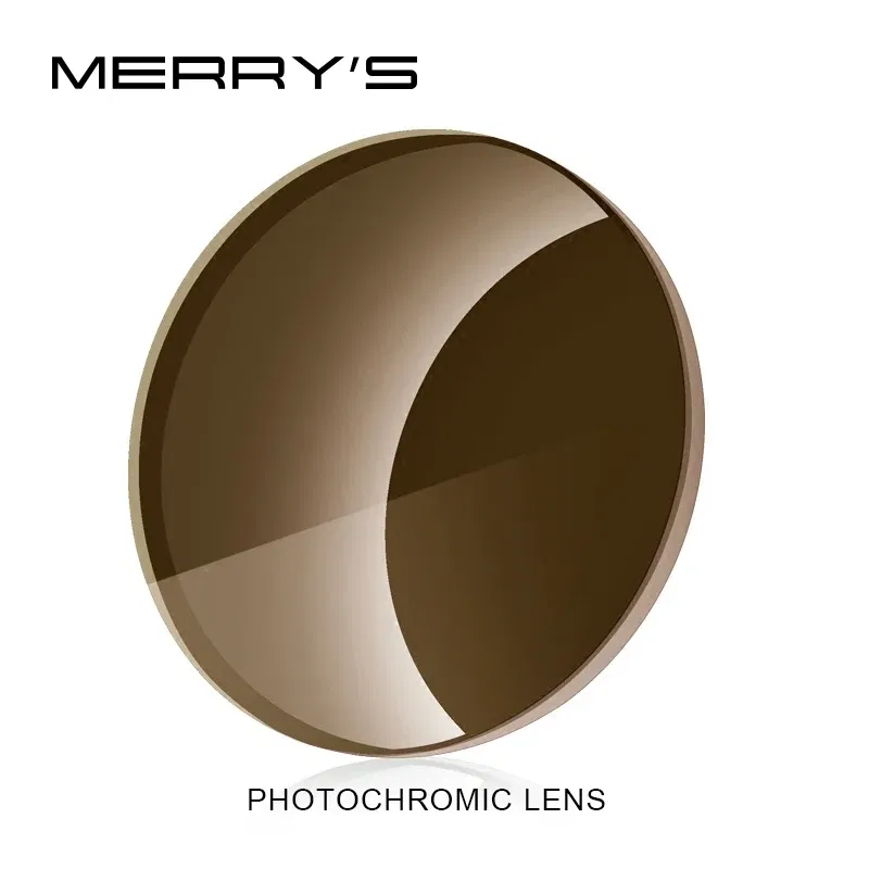 Lenses Color: WHITE, Lens Index: 1.61 - MERRYS Photochromic Series 1.56 1.61 1.67 Prescription CR-39 Resin Aspheric Glasses Lenses Myopia Sunglasses Lens