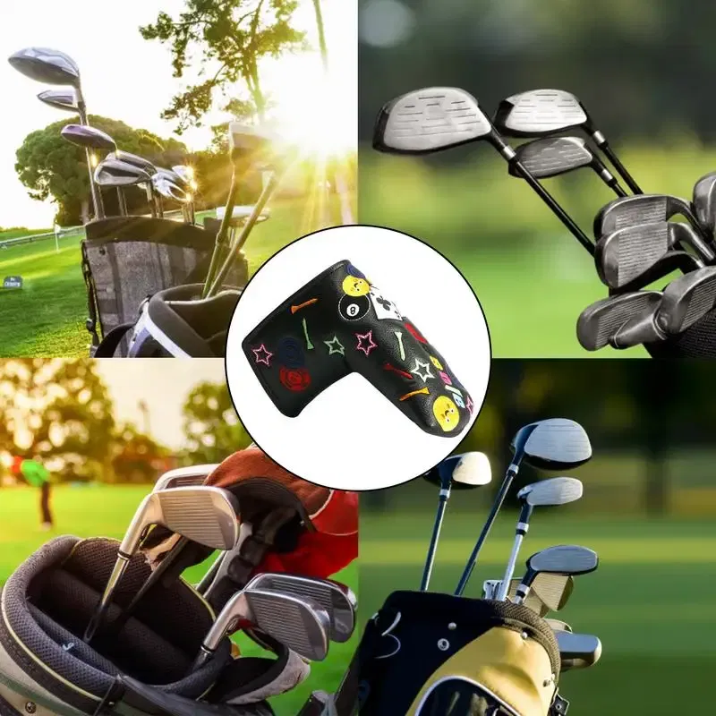 Ships From: CN, Color: Blue - Golf Iron Covers Golfs Rod Covers Golfing Golf Iron Head Covers PU Leather Waterproof Golf Club Headcover Iron Putter Head Cover