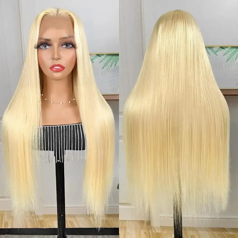 Color: #2, Ships From: CHINA, Stretched Length: 18inches, Density: 180% - Blonde Wig Straight 613 Hd Lace Frontal Wig 13X6 13X4 Transparent Brazilian Straight Lace Front Wigs 30 Inch 100% Human Hair