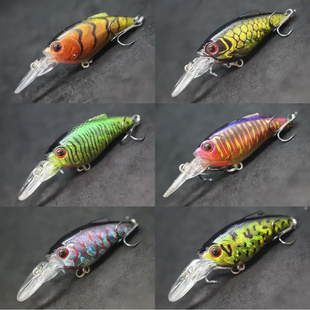 Color: light yellow - wLure Fishing Lure Wobbler 9.4g 7cm Loud Rattling Weight Transfer to Make Longer Casting 2 #6 Treble Hooks ABS Construction C647