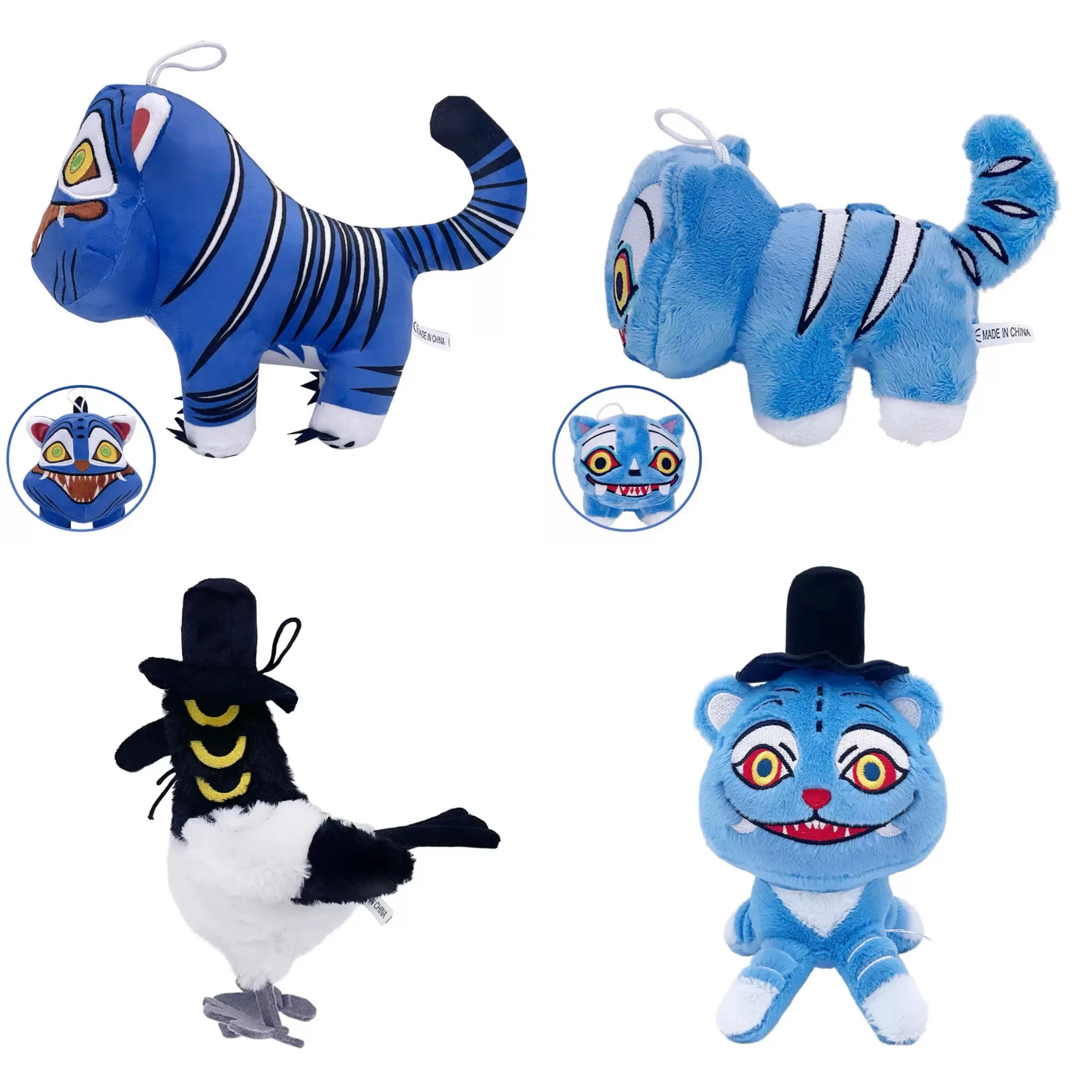 Color: Orchid - TreasuringU New hot Kpop Demon Plush Toys Game Hunters Tiger Stuffed Toy Doll Blue Tiger Animals Plushie Birthday Gifts