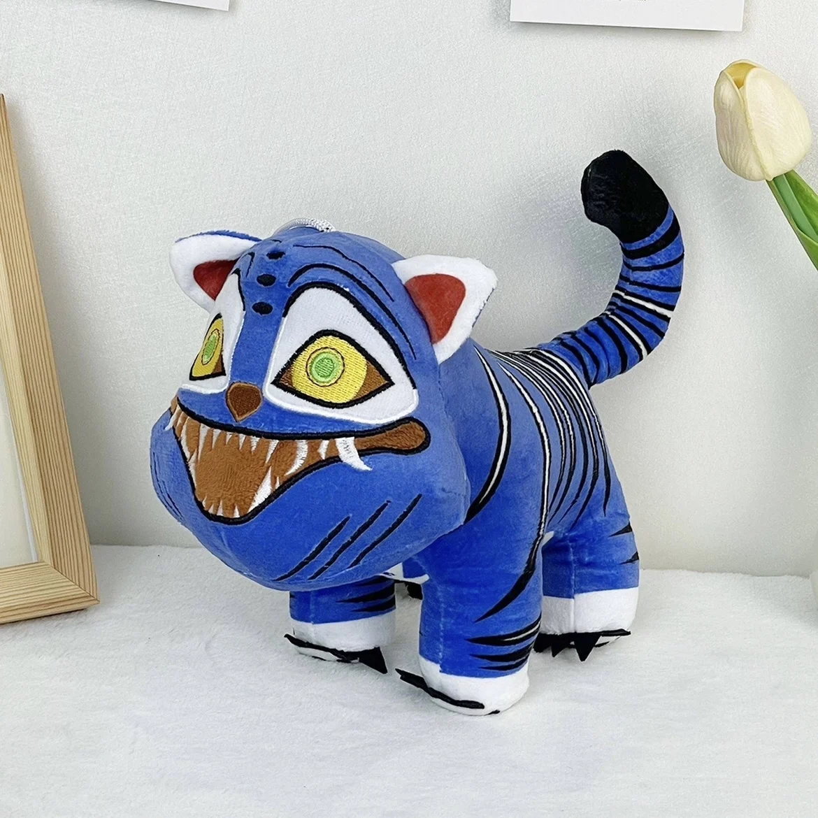 Color: Orchid - TreasuringU New hot Kpop Demon Plush Toys Game Hunters Tiger Stuffed Toy Doll Blue Tiger Animals Plushie Birthday Gifts