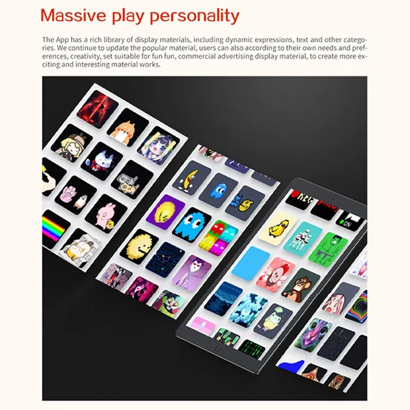 Color: black - School Backpack Led Screen Cell Phone Programming DIY Pattern Lightweight Hard Case Women Travel Backpack College Backpacks
