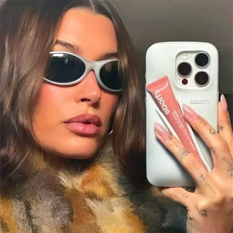 Color: Red, Material: ABS - Lipstick Soft Silicone DIY Rhode Phone Case for IPhone 16 Pro Max 16Pro 16Plus Portable Lip Gloss Holder Ins Hot Cover
