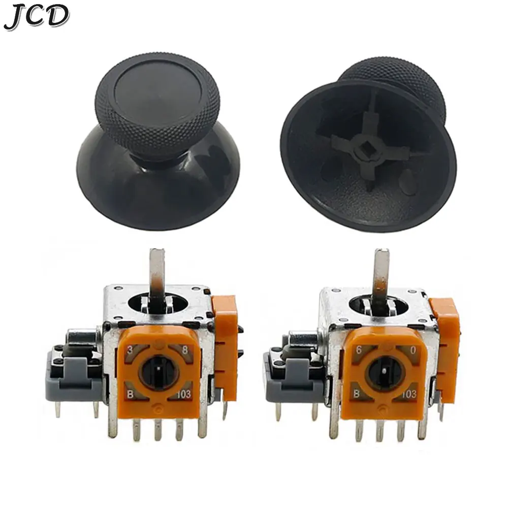 Color: LIGHT BLUE - JCD 1Set 13X13mm For XBOX ONE /PS4 /Switch Pro Generic Controller Power A Analog Stick Caps & 3D Module Sensor Replacement