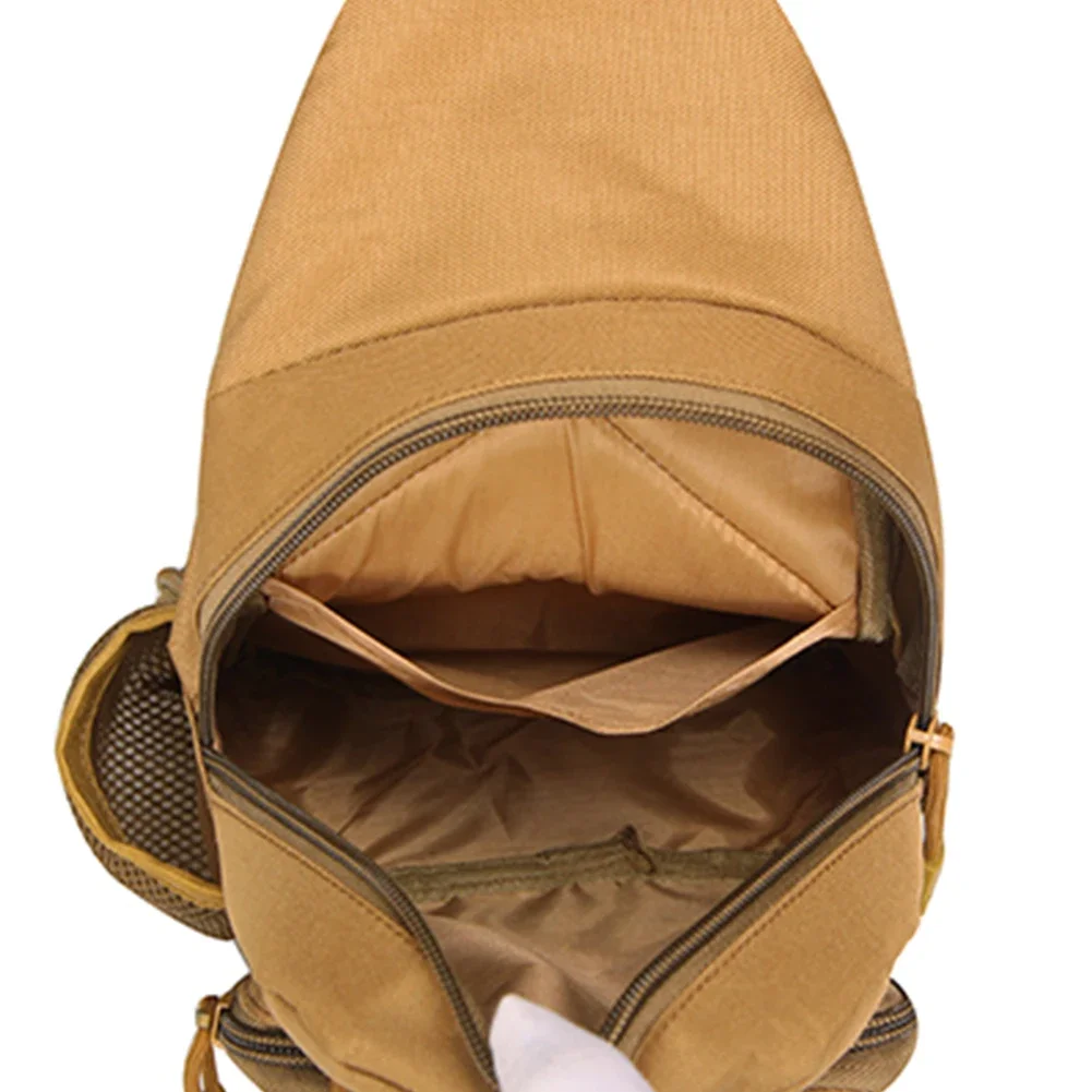 Color: black - Outdoor tactical Camouflage kettle chest bag Men's hiking backpack Nylon hunting fishing camo hiking shoulder bag