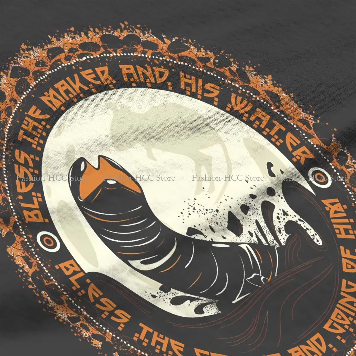 Color: black, Size: XL - Essential Graphic Polyester TShirt Arrakis Creative Streetwear Comfortable T Shirt Female