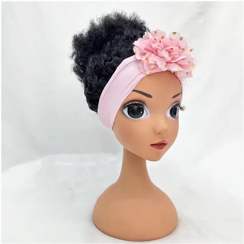 Color: Sky blue, Ships From: CHINA - Popular Beauty Girls Full Head Feel Like Human Hair Wig for Kids Girls Synthetic Headband Wigs Soft Breathable Wigs for Baby