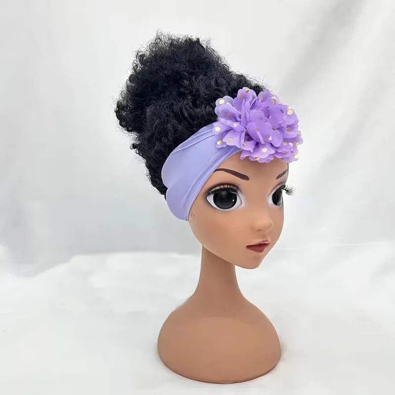 Color: Sky blue, Ships From: CHINA - Popular Beauty Girls Full Head Feel Like Human Hair Wig for Kids Girls Synthetic Headband Wigs Soft Breathable Wigs for Baby