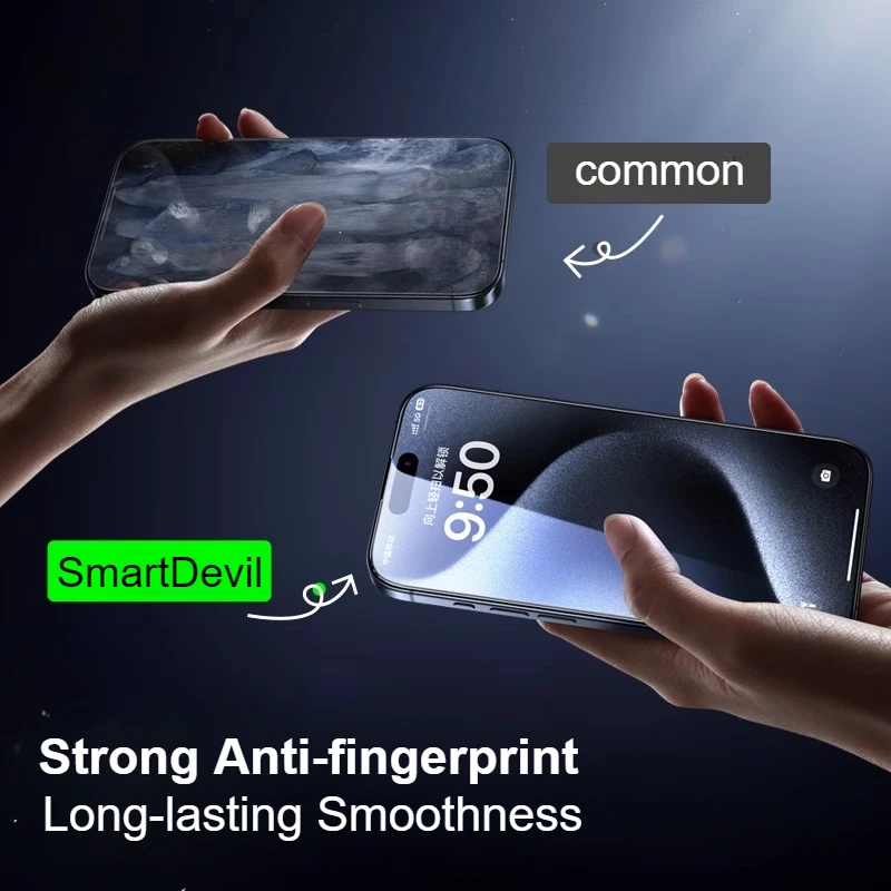 Color: Other, Material: pet - SmartDevil 2/3PCS Anti-fingerprint Tempered Glass Film for iPhone 15Pro Max 14Pro 13 15 Non-full Cover HD Clear Screen Protector