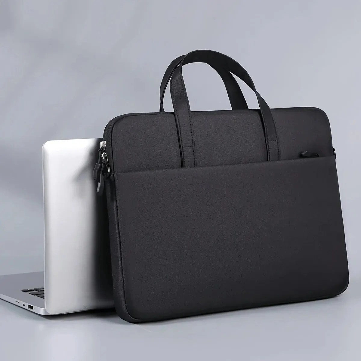 Color: Pink - 1pc Unisex Simple Portable Laptop Bag, Handbag, Shoulder Bag, Suitable For Ladies, Office Workers, Business Trip, School