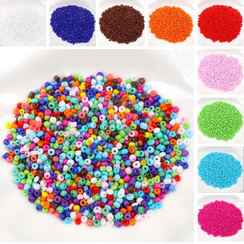 Color: Gold, Item Diameter: 2mm - 150-1000pcs 2/3/4mm Charm Czech Glass Seed Beads DIY Bracelet Necklace Beads For Jewelry Making DIY Earring Necklace