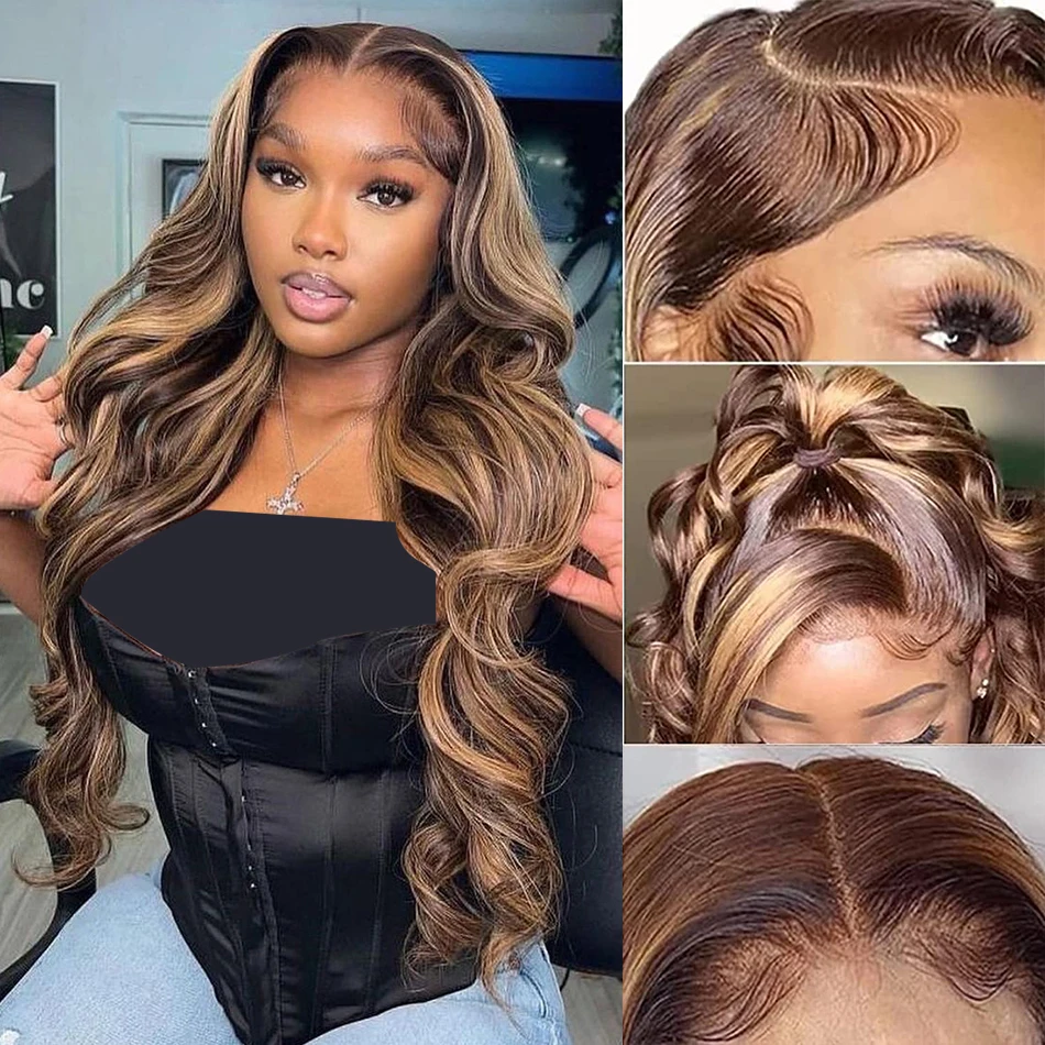 Stretched Length: 24inches, Hair Color: #22, Density: 190%, Ships From: CHINA - Highlight Wig Human Hair Blonde Body Wave 13X6 Hd Lace Frontal Wigs Hd Lace Wig 13X6 Human Hair 13X4 Lace Front Human Hair Wig