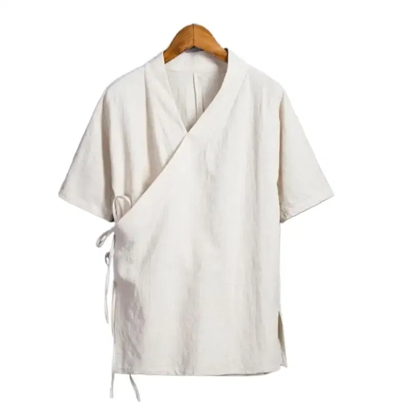 Color: Khaki, Size: 6XL - Men Cotton Linen Short sleeve Kung Fu Shirt Classic Chinese Style Tang Clothing Size M-6XL