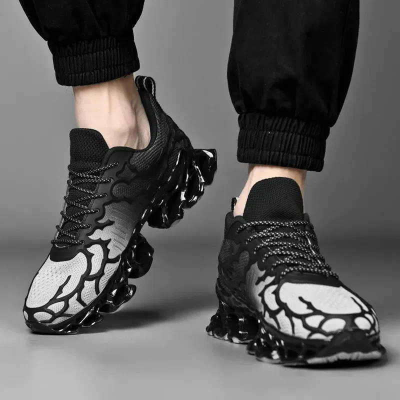 Color: GRAY, Shoe Size: 43 - men shoes Sneakers Male tenis Luxury shoes Mens casual Shoes Trainer Race off white Shoes fashion loafers running Shoes for men