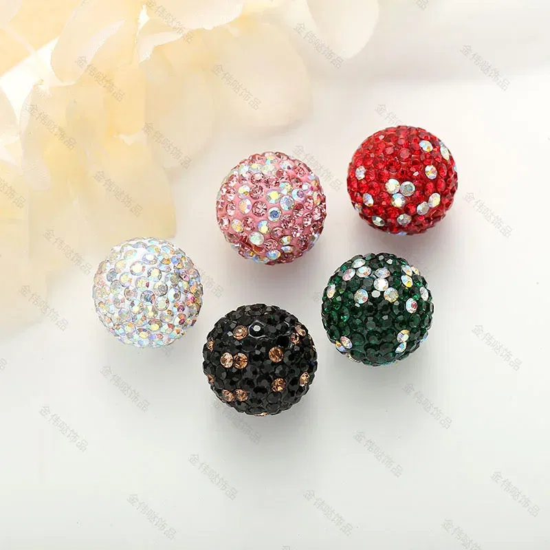 Color: PURPLE, Item Diameter: 2mm - 16mm Colorful Ceramic Clay Ball Scattered Beads Diy Mobile Phone Chain Necklace Bracelet Accessories
