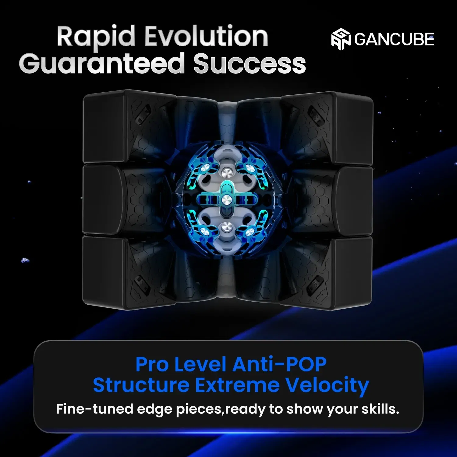 Color: Blue - GAN14 Maglev Pro 3?—3 Magnetic Magic Cube UV GAN 14 Professional 3x3x3 Speed Puzzle Children's Toys 3?—3?—3 Speedcube Magico Cubo