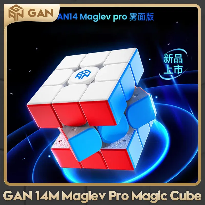Color: Blue - GAN14 Maglev Pro 3?—3 Magnetic Magic Cube UV GAN 14 Professional 3x3x3 Speed Puzzle Children's Toys 3?—3?—3 Speedcube Magico Cubo