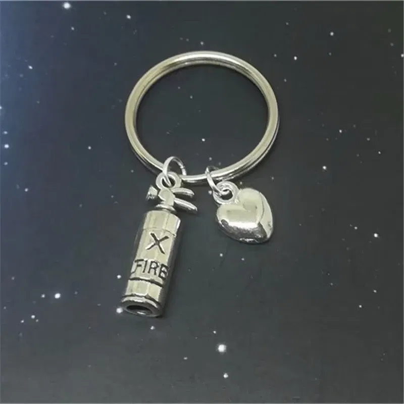 Fire Extinguisher Key Ring/ Keychain / Zipper Pull - Emergency Worker Keychain - Lifesafer - Rescue Worker Keychain - Fire Wife