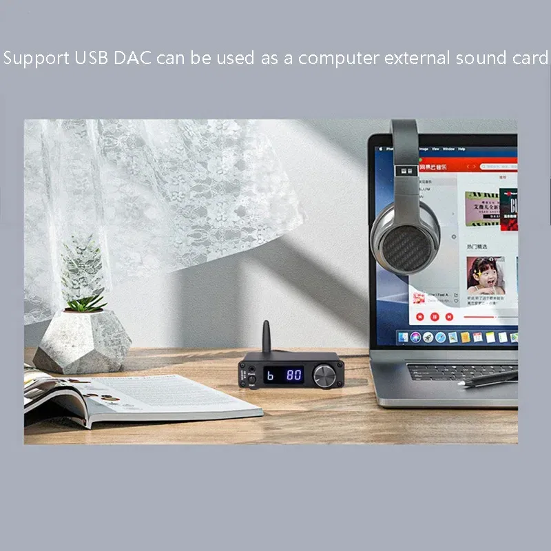 Color: Black - Flagship HD Bluetooth 5.1 Decoder Audio Receiver ESS9038 Lossless Decoding Supports LDAC APTX-HD HD Format High-power Amp