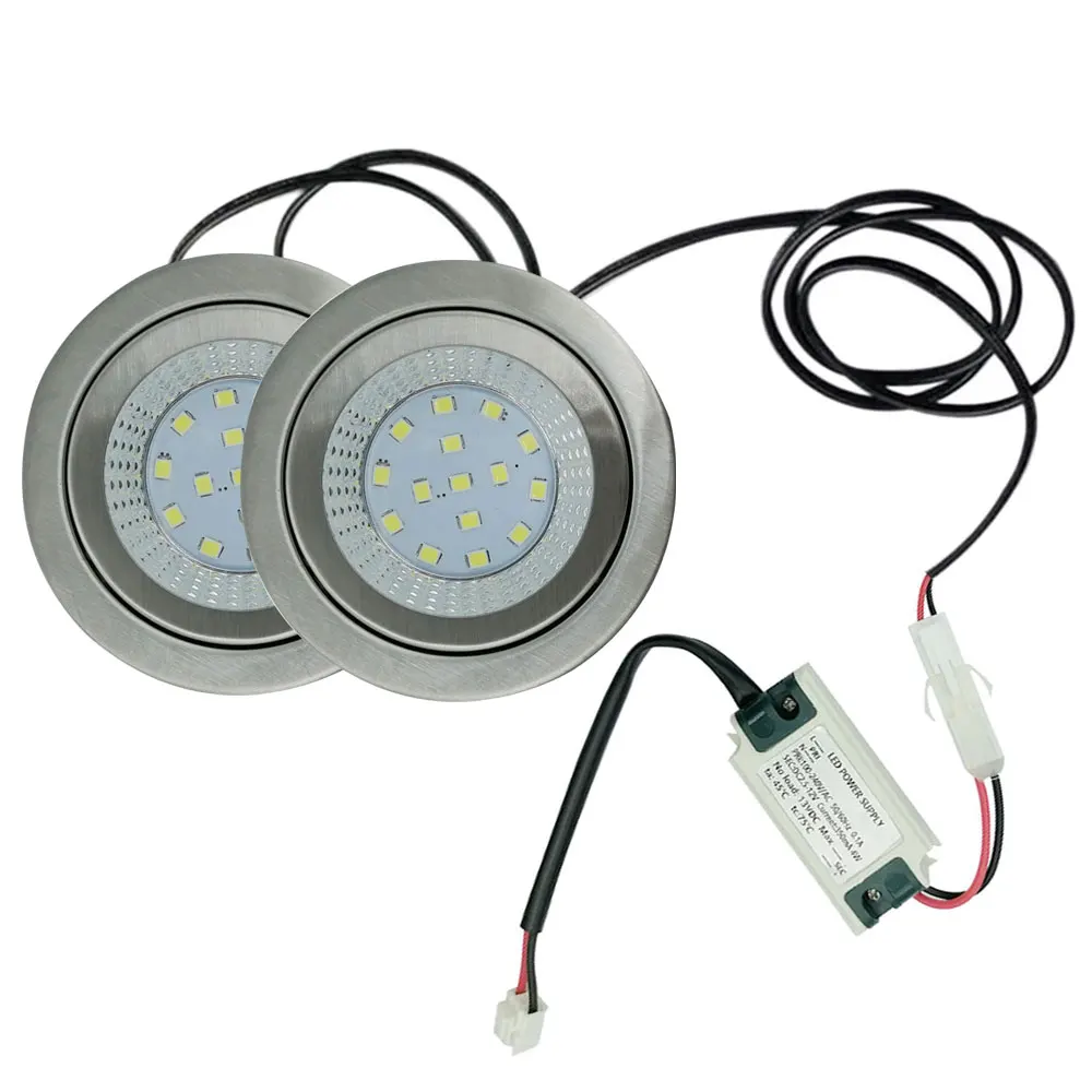 Emitting Color: Warm White, Support Dimmer: No - 1-Set 68mm Range Hood Stove Light 2 1/8in Hole 1.5W LED Smoke Fan Light Kitchen Cabinet Hood Light 20W Halogen Bulb Equivalent
