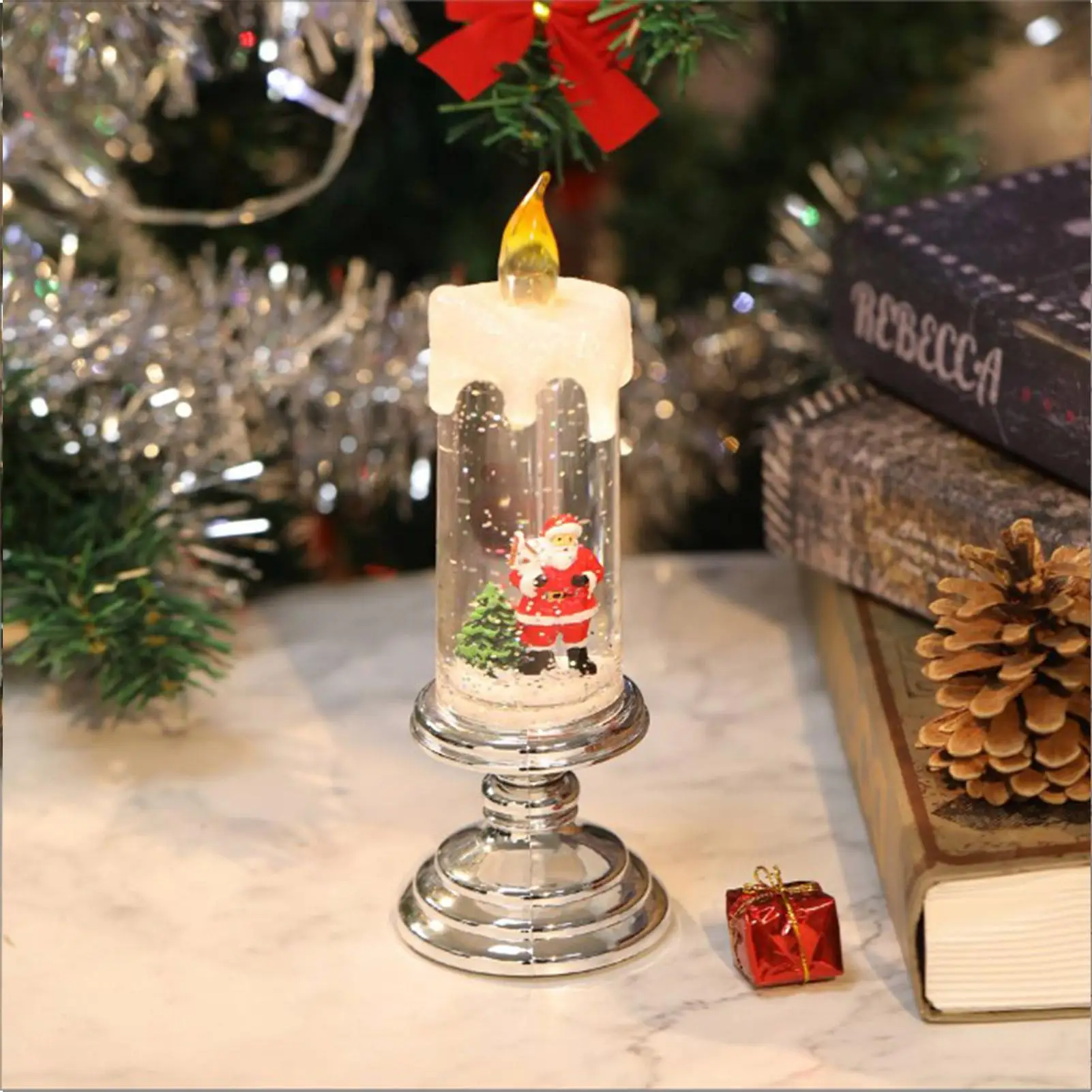 Color: Yellow, Ships From: spain - Led Christmas Candles Christmas Candles With Pedestal Christmas Party Ornament For Him Her Christmas Gift For Changing