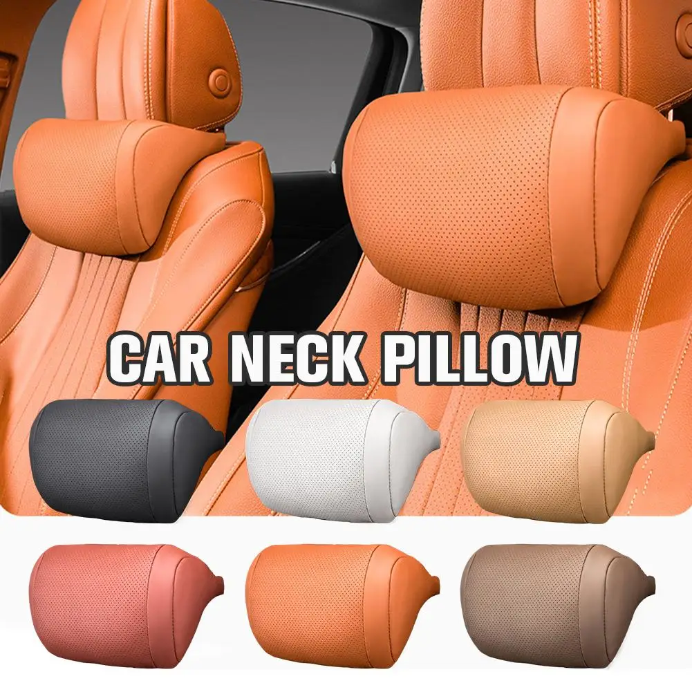 Color: GRAY - Universal Car Seat Headrest Neck Pillow, 3D Ergonomic Travel Neck Rest, Soft Fluffy Comfortable Neck Support, Neck Protection