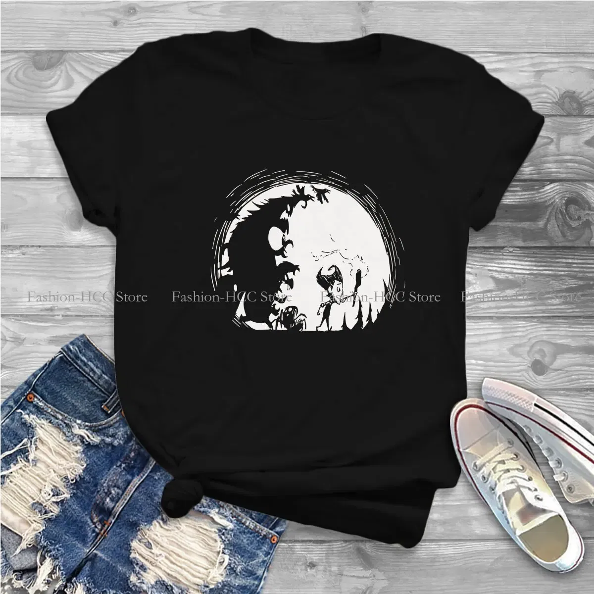 Color: WHITE, Size: XL - Dont Starve Polyester TShirts Monster Distinctive Homme T Shirt New Trend Clothing