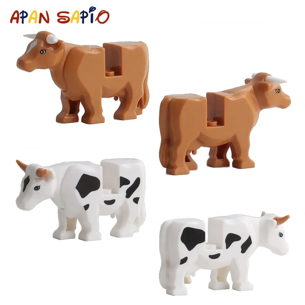 Color: Dark Khaki - Animal Building Blocks Model Crocodile Leopard Educational Games Figure Brick Toys for Children Kids
