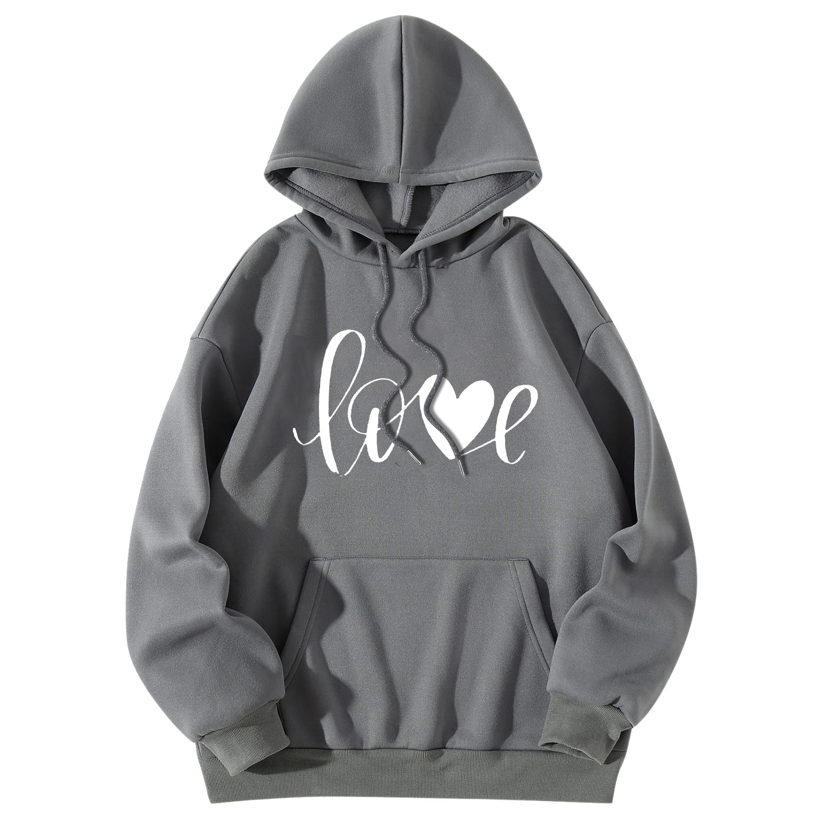 Color: Light  Blue, Size: M, Ships From: United States - Men Women Print Long Sleeve Round Neck Hooded Tops Sweatshirt Hoodies Lightweight