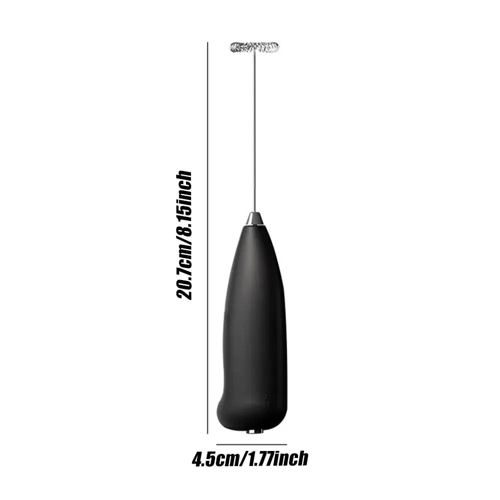 Color: light yellow - Electric Milk Frother Handheld Mixer Coffee Foamer Egg Beater Cappuccino Stirrer Mini Portable Blenders Home Kitchen Whisk Tool